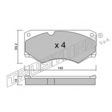 016.4 TRUSTING Комплект тормозных колодок, дисковый тормоз