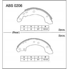 ABS0206 Allied Nippon Колодки тормозные барабанные