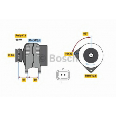 0 986 080 960 BOSCH Генератор