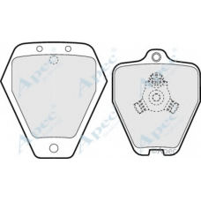 PAD1027 APEC Комплект тормозных колодок, дисковый тормоз