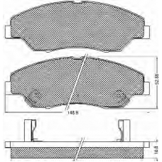 10709 BSF Комплект тормозных колодок, дисковый тормоз