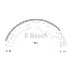 0 986 AB0 043 BOSCH Комплект тормозных колодок