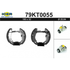 79KT0055 ICER Комплект тормозных колодок