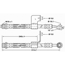 FBH6801 FIRST LINE Тормозной шланг