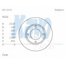 BR-8206 KAVO PARTS Тормозной диск