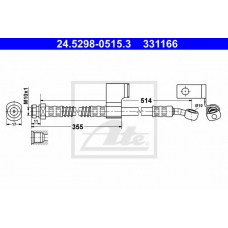 24.5298-0515.3 ATE Тормозной шланг