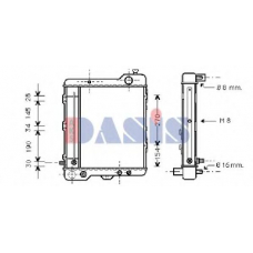 480580N AKS DASIS Радиатор, охлаждение двигателя