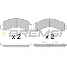 BP2782 BREMSI Комплект тормозных колодок, дисковый тормоз
