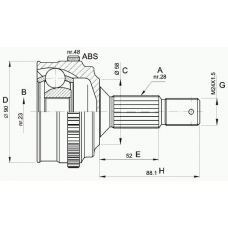 CVJ5179.10 OPEN PARTS Шарнирный комплект, приводной вал