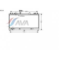 MZ2224 AVA Радиатор, охлаждение двигателя