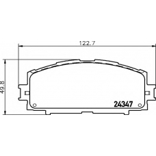 8DB 355 012-361 HELLA Комплект тормозных колодок, дисковый тормоз