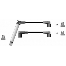 LS-179/190 CHAMPION Ккомплект проводов зажигания