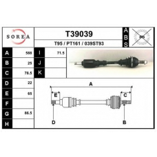 T39039 EAI Приводной вал