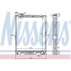 62645A NISSENS Радиатор, охлаждение двигателя