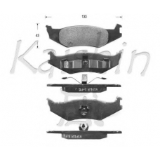 D10024 KAISHIN Комплект тормозных колодок, дисковый тормоз