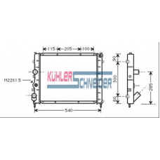 0912501 KUHLER SCHNEIDER Радиатор, охлаждение двигател