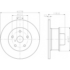 8DD 355 100-471 HELLA Тормозной диск