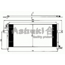 N657-82 ASHUKI Конденсатор, кондиционер