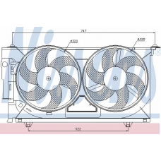 85074 NISSENS Вентилятор, охлаждение двигателя