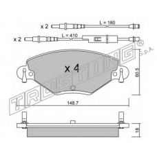 340.0 TRUSTING Комплект тормозных колодок, дисковый тормоз