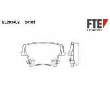 BL2034U2 FTE Комплект тормозных колодок, дисковый тормоз