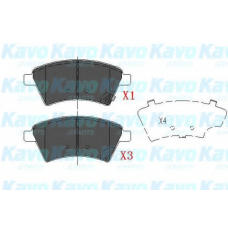 KBP-8523 KAVO PARTS Комплект тормозных колодок, дисковый тормоз
