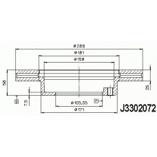 J3302072 NIPPARTS Тормозной диск