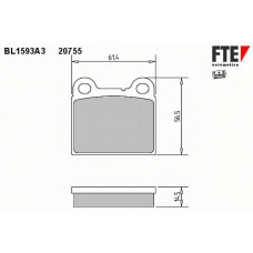 BL1593A3 FTE Комплект тормозных колодок, дисковый тормоз