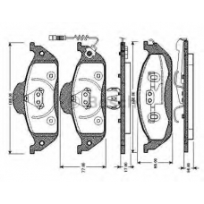 0 986 TB2 781 BOSCH Комплект тормозных колодок, дисковый тормоз