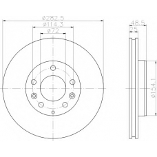 8DD 355 110-351 HELLA Тормозной диск