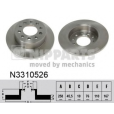 N3310526 NIPPARTS Тормозной диск