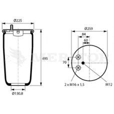 MLF8136 MERITOR Кожух пневматической рессоры