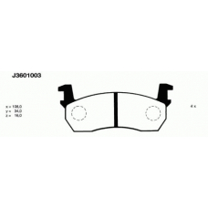 J3601003 NIPPARTS Комплект тормозных колодок, дисковый тормоз