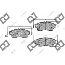 BP1167 DJ PARTS Комплект тормозных колодок, дисковый тормоз