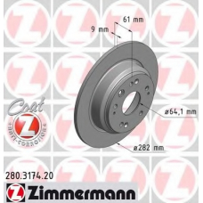 280.3174.20 ZIMMERMANN Тормозной диск