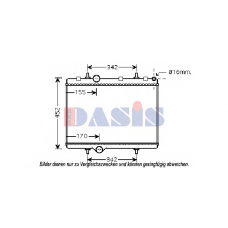 160011N AKS DASIS Радиатор, охлаждение двигателя