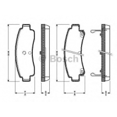 0 986 TB2 622 BOSCH Комплект тормозных колодок, дисковый тормоз