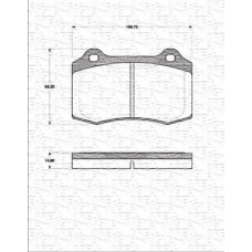 363702161420 MAGNETI MARELLI Комплект тормозных колодок, дисковый тормоз