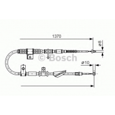 1 987 477 743 BOSCH Трос, стояночная тормозная система