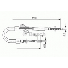 1 987 477 187 BOSCH Трос, стояночная тормозная система