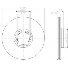 8DD 355 107-311 HELLA Тормозной диск