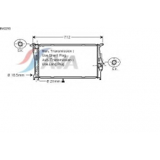 BW2293 AVA Радиатор, охлаждение двигателя