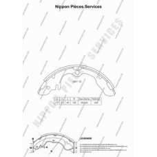 M350A13 NPS Комплект тормозных колодок