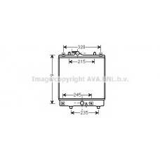 OLA2542 AVA Радиатор, охлаждение двигателя