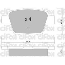 822-639-0 CIFAM Комплект тормозных колодок, дисковый тормоз