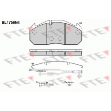 BL1759N4 FTE Комплект тормозных колодок, дисковый тормоз