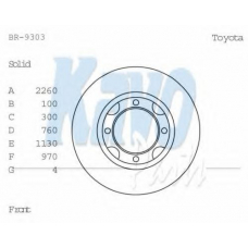 BR-9303 KAVO PARTS Тормозной диск