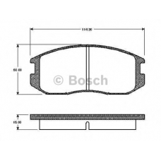 0 986 TB2 650 BOSCH Комплект тормозных колодок, дисковый тормоз