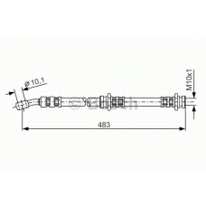 1 987 476 654 BOSCH Тормозной шланг