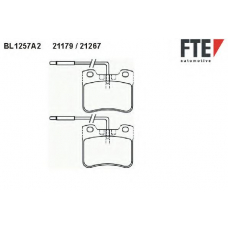 BL1257A2 FTE Комплект тормозных колодок, дисковый тормоз